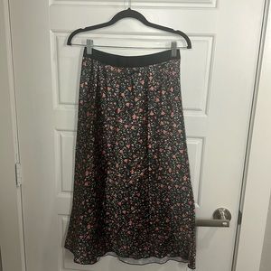 1 Silk Medium Printed Mid Length Skirt